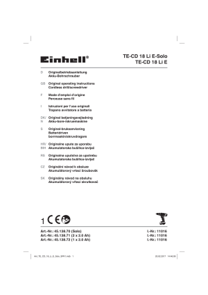 Einhell TE-CD 18 Li E - solo
