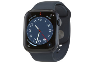 Apple Watch Series 8 (GPS) 45-mm kast van middernacht aluminium, middernacht sportbandje