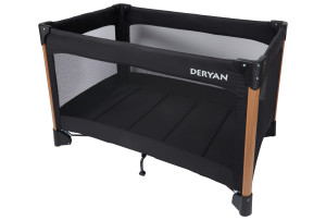 Deryan Luxe campingbed compleet zwart