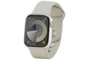 Apple Watch Series 9 (GPS + Cellular) 41-mm met aluminium kast en sportbandje (S/M) - Sterrenlicht / Sterrenlicht