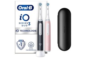 Oral-B iO 3 duo (2 houders, zwart & roze)