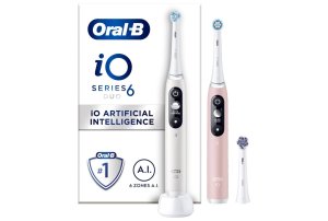 Oral-B iO 6 duo (2 houders, wit & roze)