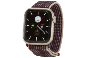 Apple - Watch Series 8 (GPS) 41-mm met aluminium kast en geweven sportbandje - Sterrenlicht / Vlierbes - 0