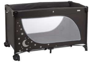Babygo - Moonstars Black Melange Campingbed - 0