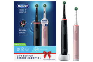 Oral-B - Pro 3 3900 CrossAction (2 houders, zwart & roze) - 0