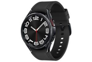 Samsung - Galaxy Watch6 Classic LTE 43mm met Hybrid Eco-Leather Band (S/M) - Black / Black - 0