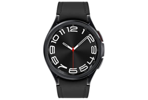 Samsung - Galaxy Watch6 Classic LTE 43mm met Hybrid Eco-Leather Band (S/M) - Black / Black - 1