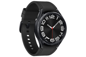Samsung - Galaxy Watch6 Classic LTE 43mm met Hybrid Eco-Leather Band (S/M) - Black / Black - 2