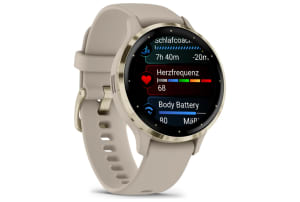 Garmin - Venu 3S met siliconen polsband - Soft Gold / French Grey - 2