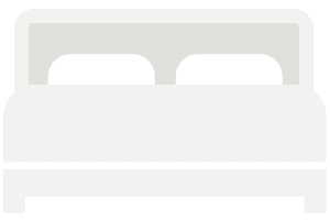 Beddenreus Round vlak met gestoffeerd matras