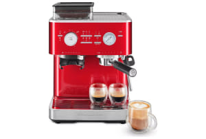 KitchenAid Halfautomatische espressomachine met koffiemolen - Appelrood