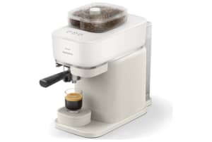 Philips Baristina met Bean Swap - Melkwit / Zwart Portafilter