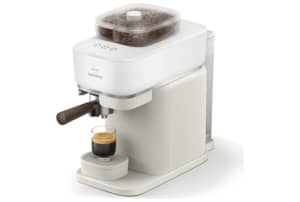 Philips Baristina met Bean Swap - Melkwit / Notenhout Portafilter