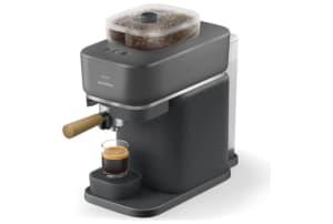 Philips Baristina met Bean Swap - Zwart / Essenhout Portafilter