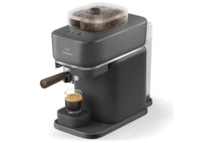 Philips Baristina met Bean Swap - Zwart / Notenhout Portafilter