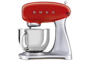 SMEG SMF02RDEU rood, zilver