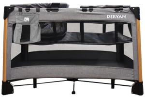 Deryan Luxe campingbed compleet grijs