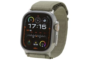 Apple Watch Ultra 2 (GPS + Cellular) 49-mm met Alpine-bandje (medium) - Naturel / Olijfgroen