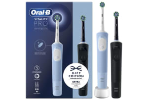 Oral-B Vitality Pro (2 houders, zwart & blauw)