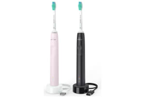 Philips Sonicare 3100 series HX3675/15 (2 houders, zwart & roze)