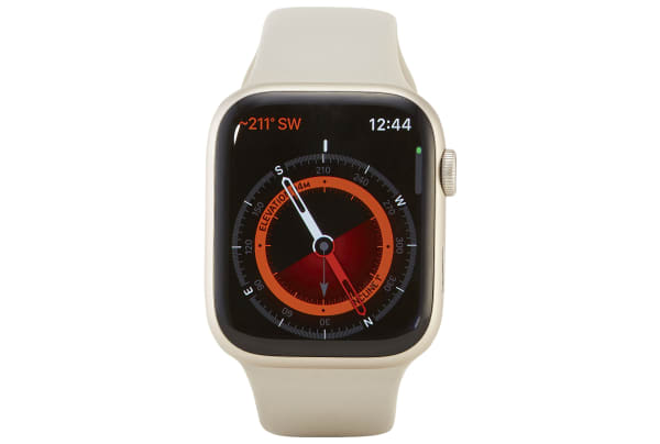 Apple - Watch Series 7 (GPS + Cellular) 45-mm met aluminium kast en sportbandje - Sterrenlicht / Sterrenlicht - 4