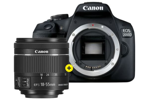 Canon - EOS 2000D met EF-S 18-55mm F/4-5.6 IS STM compact zwart - 0