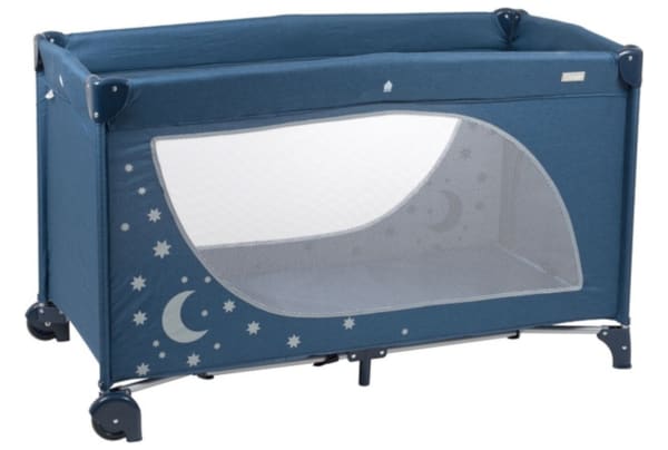 Babygo - Moonstars Navy Melange Campingbed - 0