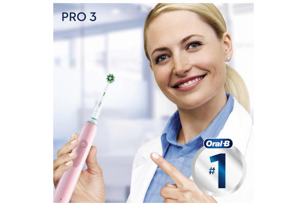 Oral-B - Pro 3 3900 CrossAction (2 houders, zwart & roze) - 3