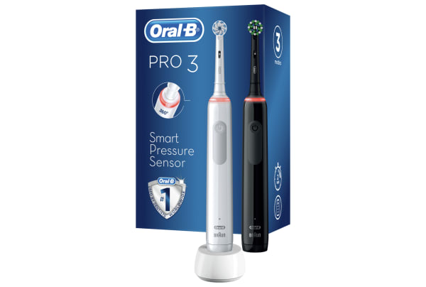 Oral-B - Pro 3 3900 CrossAction (2 houders, zwart & wit) - 5