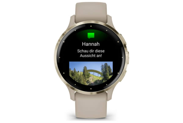 Garmin - Venu 3S met siliconen polsband - Soft Gold / French Grey - 3