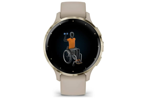 Garmin - Venu 3S met siliconen polsband - Soft Gold / French Grey - 5