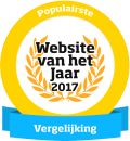 Website van het jaar 2017 - Gekozen als populairste in categorie vergelijking