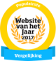 Website van het jaar 2017 - Gekozen als populairste in categorie Vergelijking