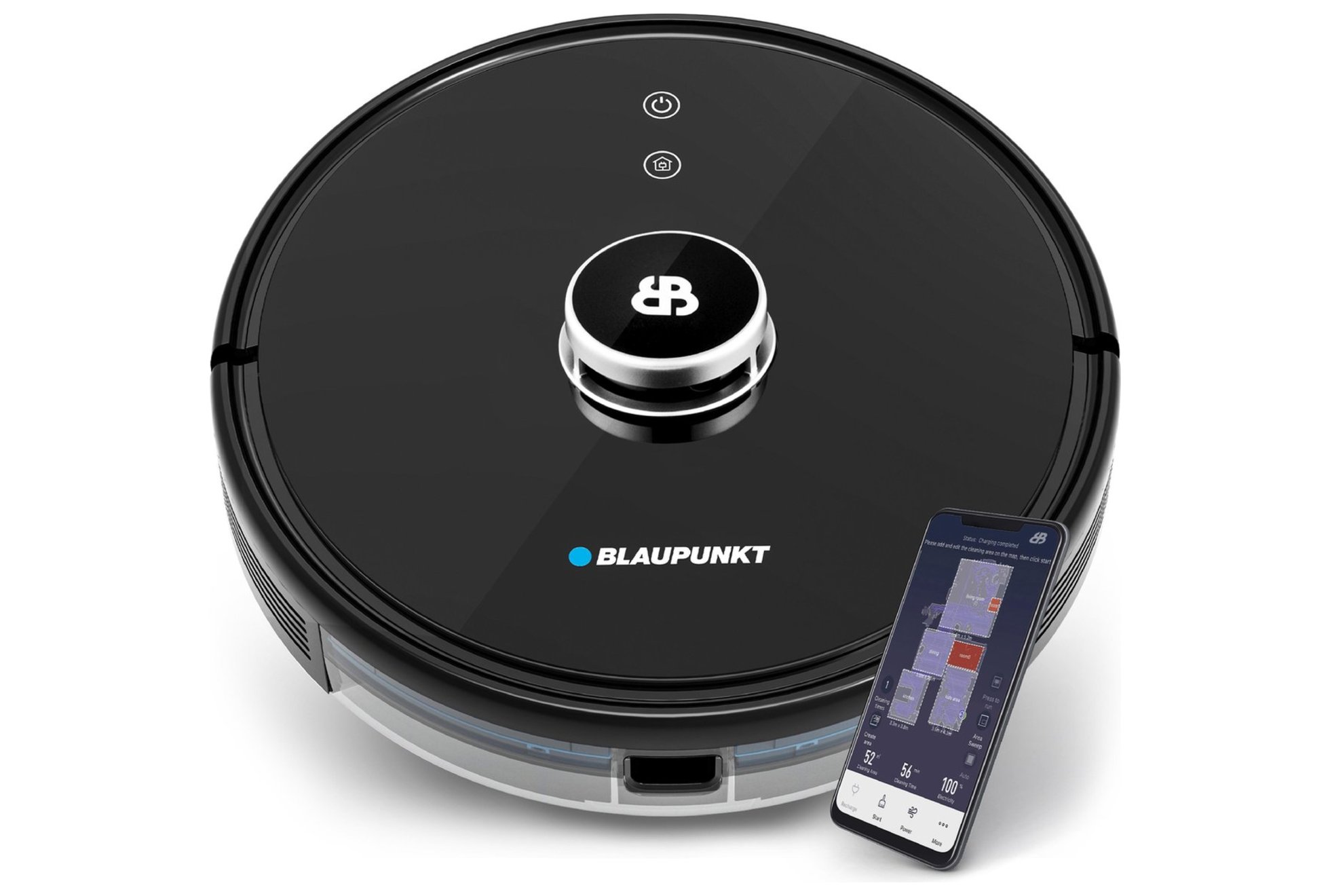 Blaupunkt XSMART Robotstofzuiger met Alexa Spraakbesturing, Robot Stofzuiger met Dweilfunctie