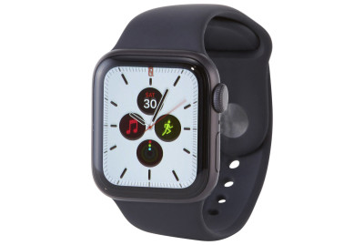 Apple Watch Series 5 (GPS) 40-mm kast van spacegrijs aluminium, zwart  sportbandje